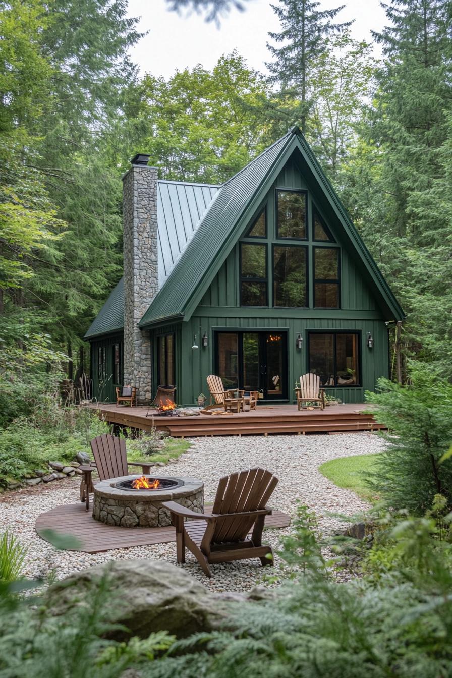 Large Cabin with Forest Green Siding - photo 2