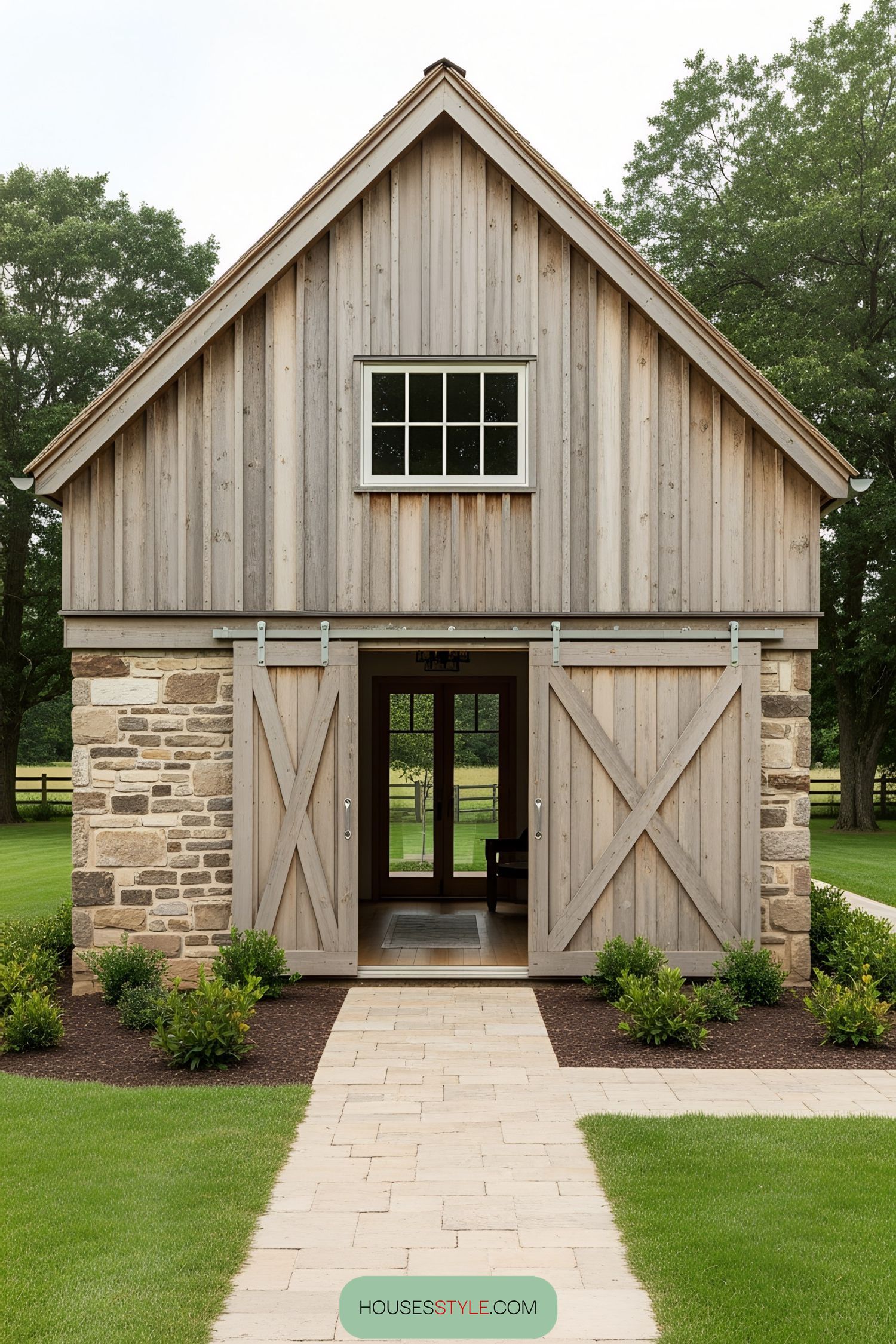 A Rustic Barn-Style Retreat in the Meadow