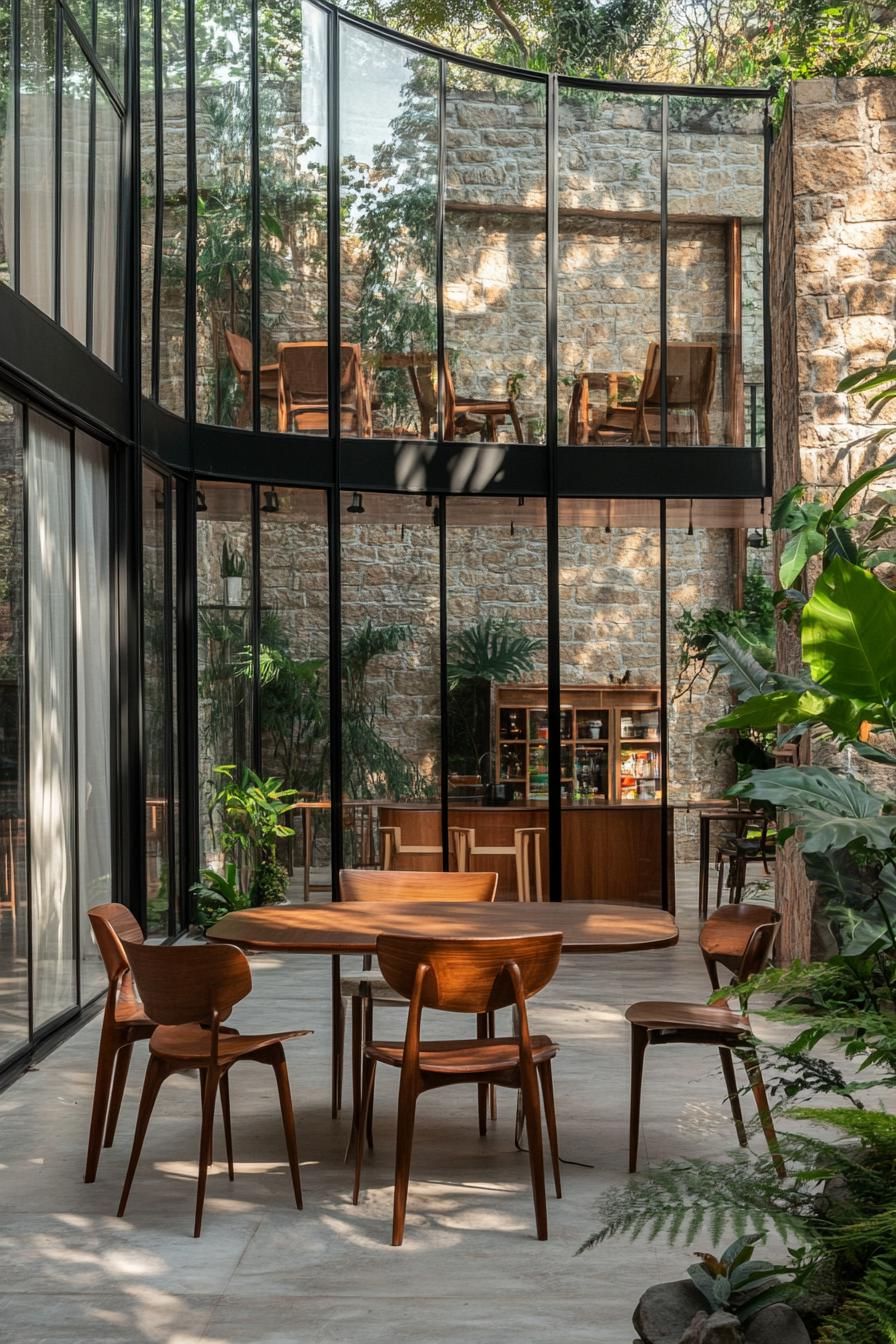 5. Glass House With Curved Walls