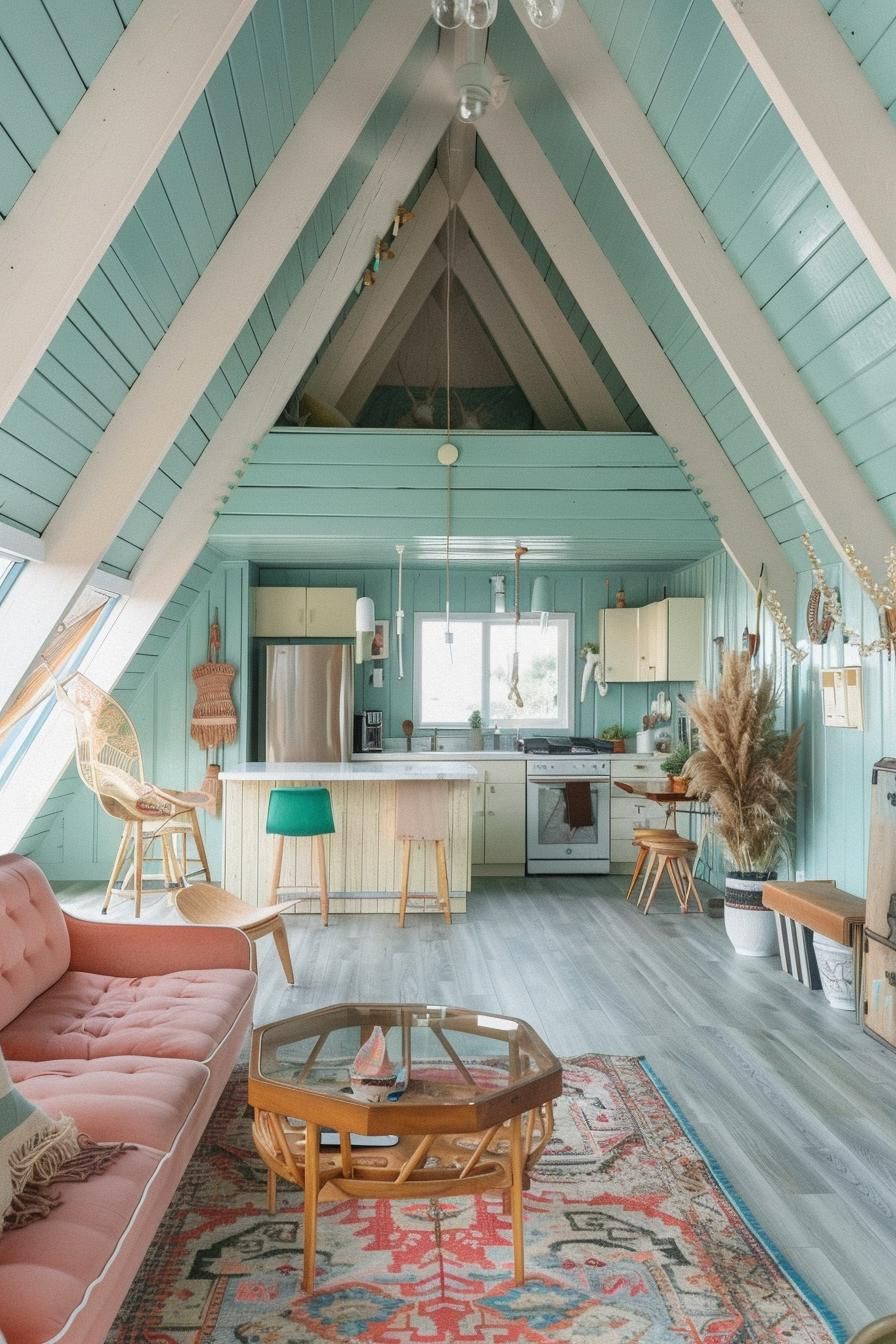 Retro A-frame With Bold, Colorful Decor - photo 2