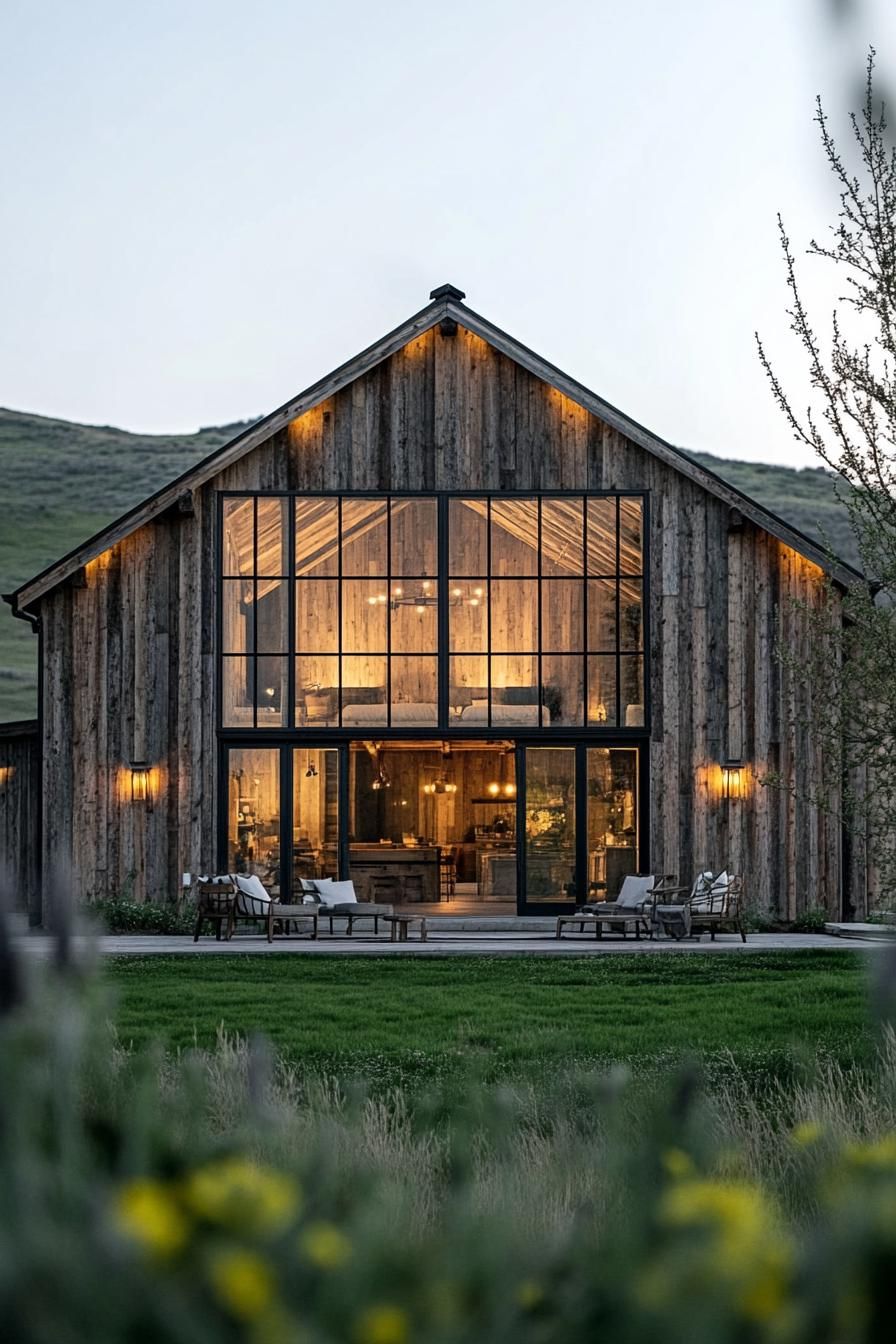 Big Windows Set Into Rustic Cladding - photo 4