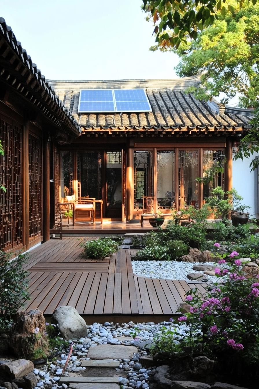 Solar-Powered Courtyards For Eco Living