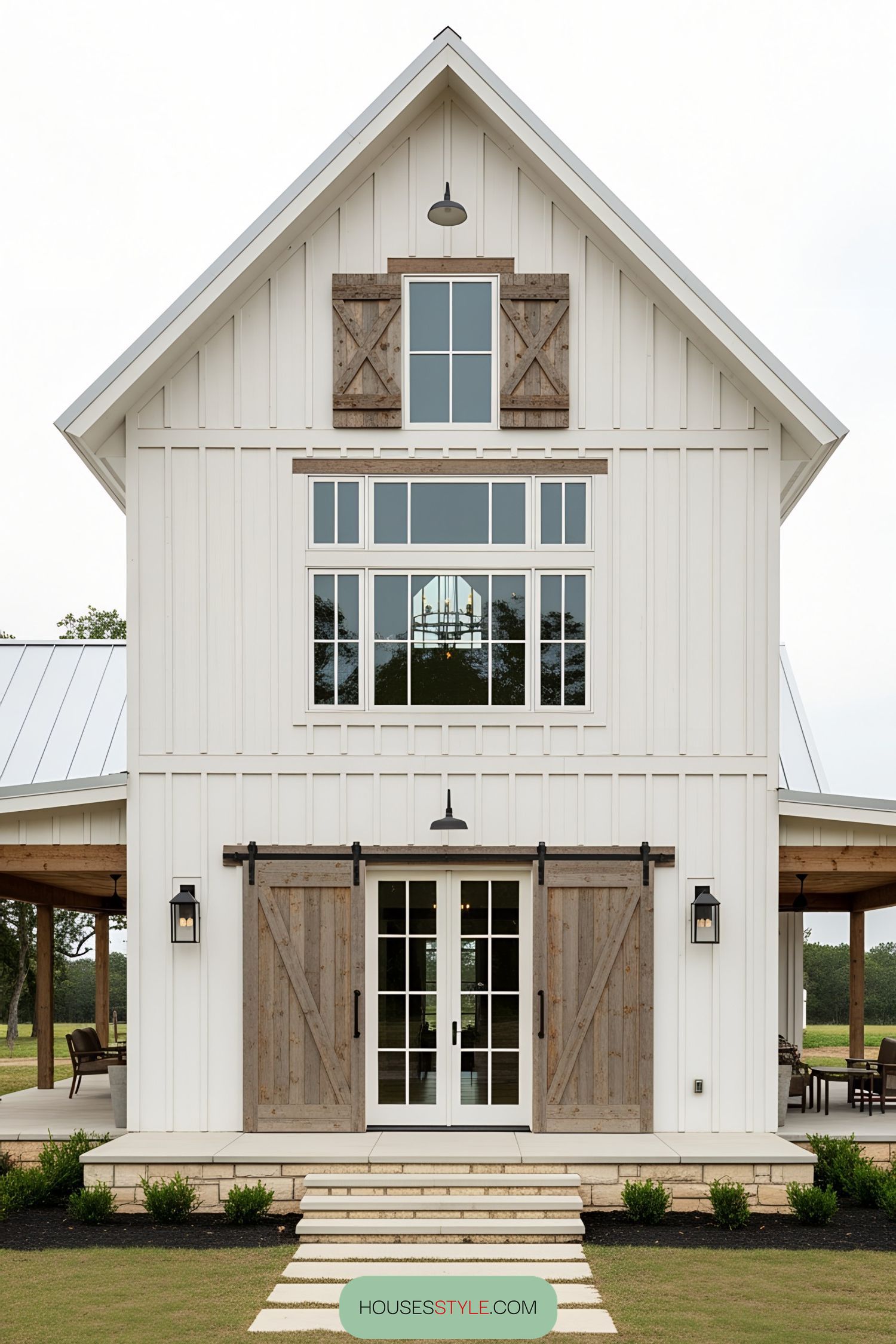 10. Bold and Bright White Barn Retreat