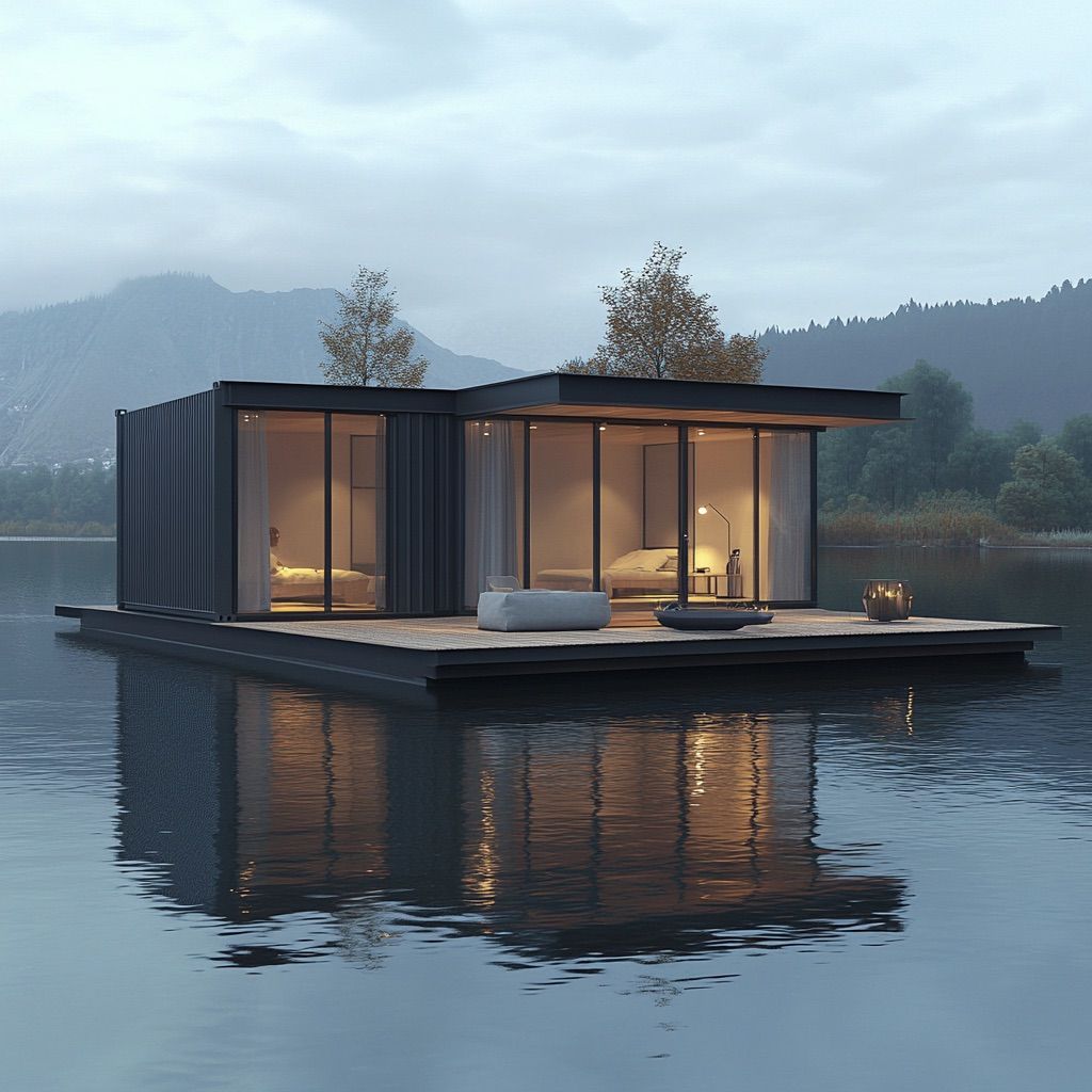 Floating Shipping Container Home