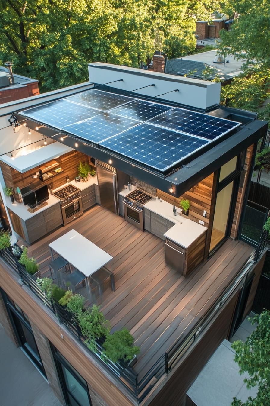 Solar-Paneled Roof Deck With Outdoor Kitchen - photo 4
