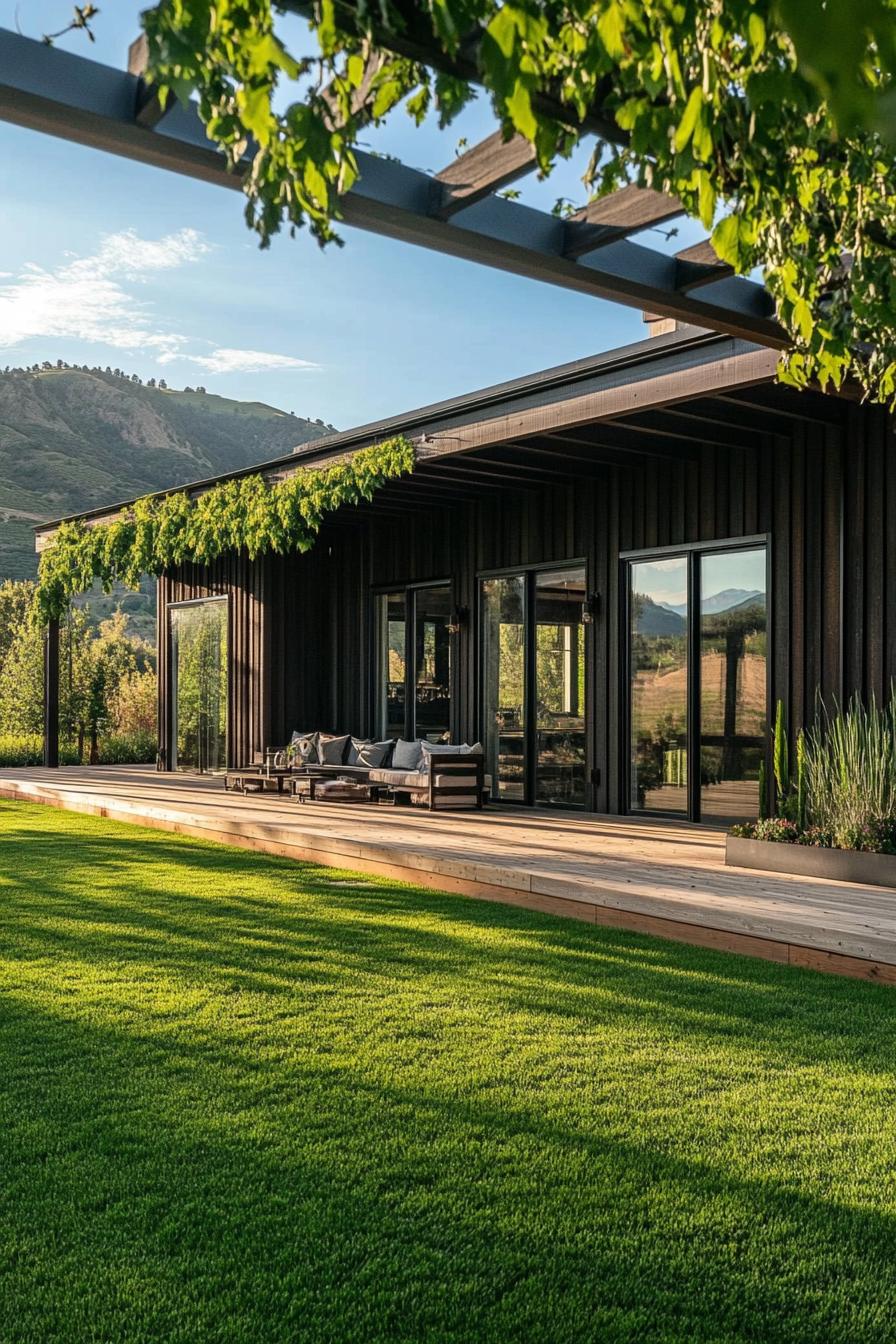 Verdant Vista from a Sunlit Cabin