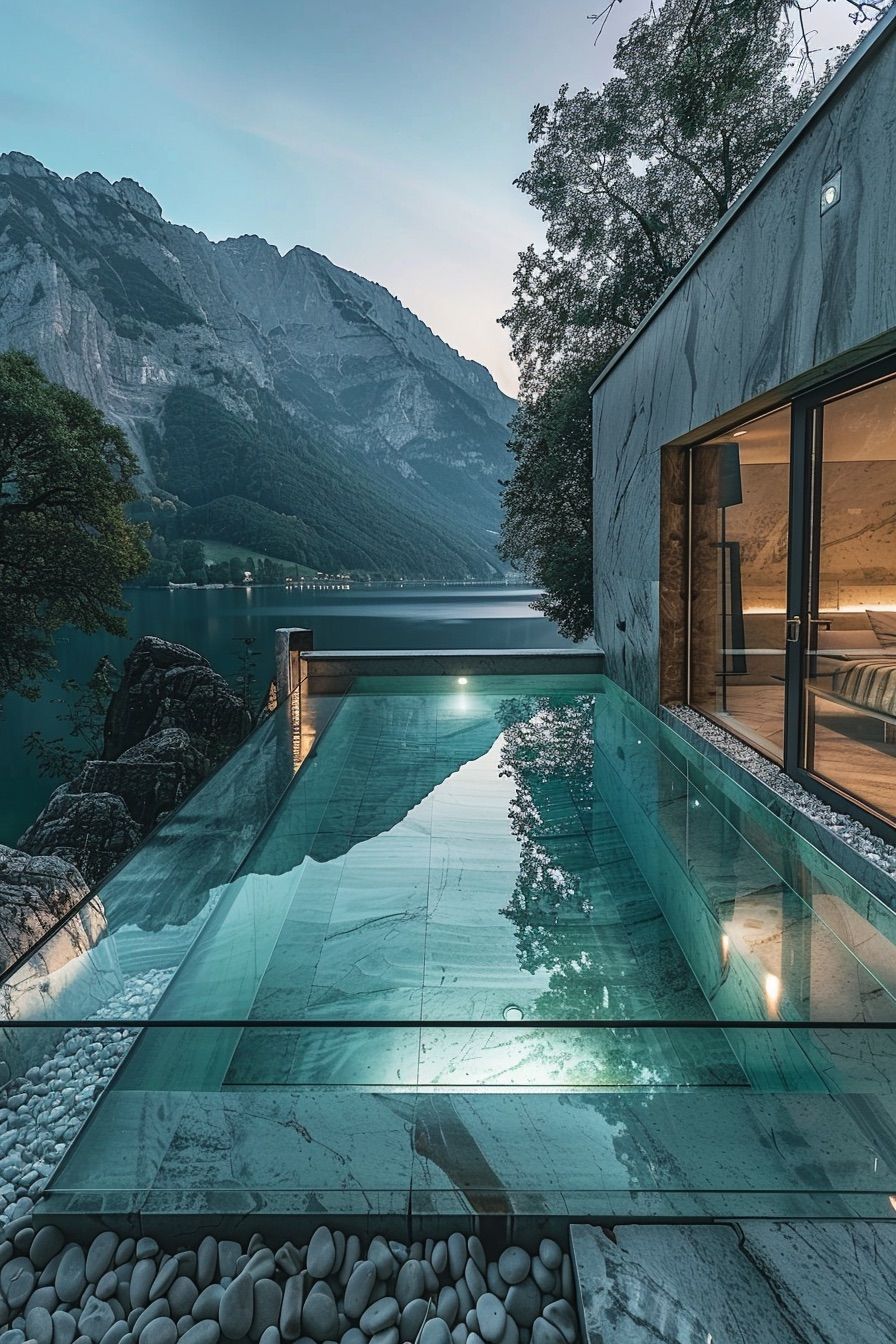 Glass Cabin With Infinity Pool