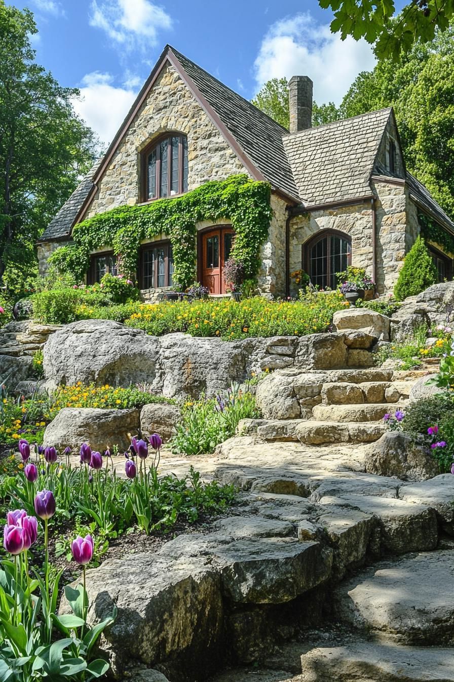 18) Stone Cottage Tucked Into Nature