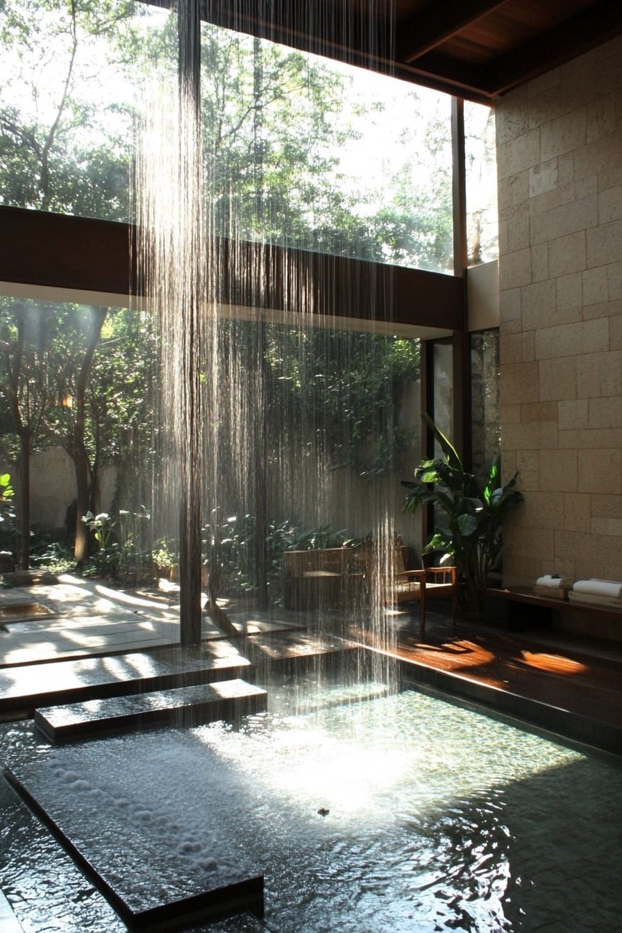 Waterfall Feature in Atriums