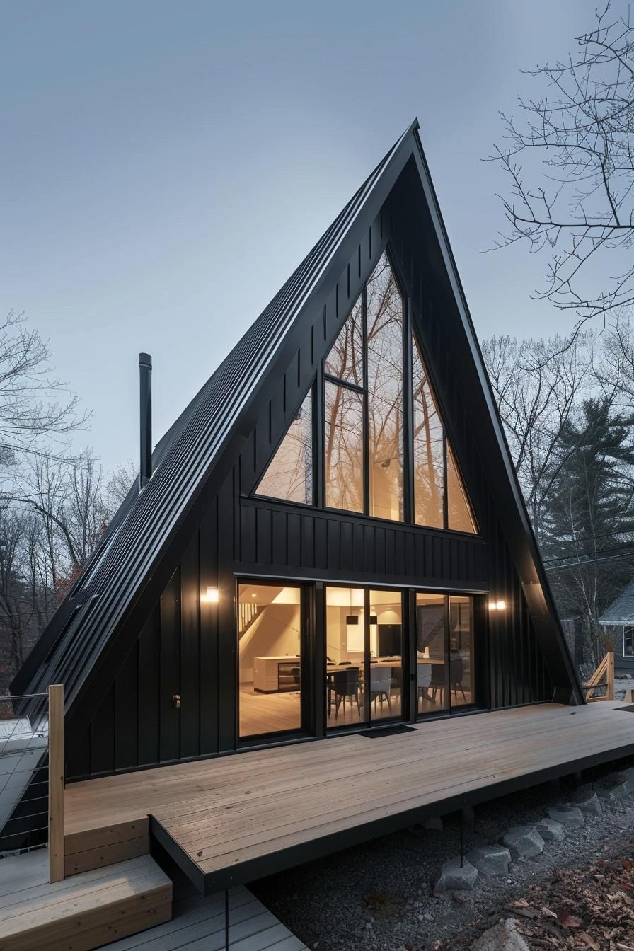 Sleek Black Steel A-frame Design - photo 3