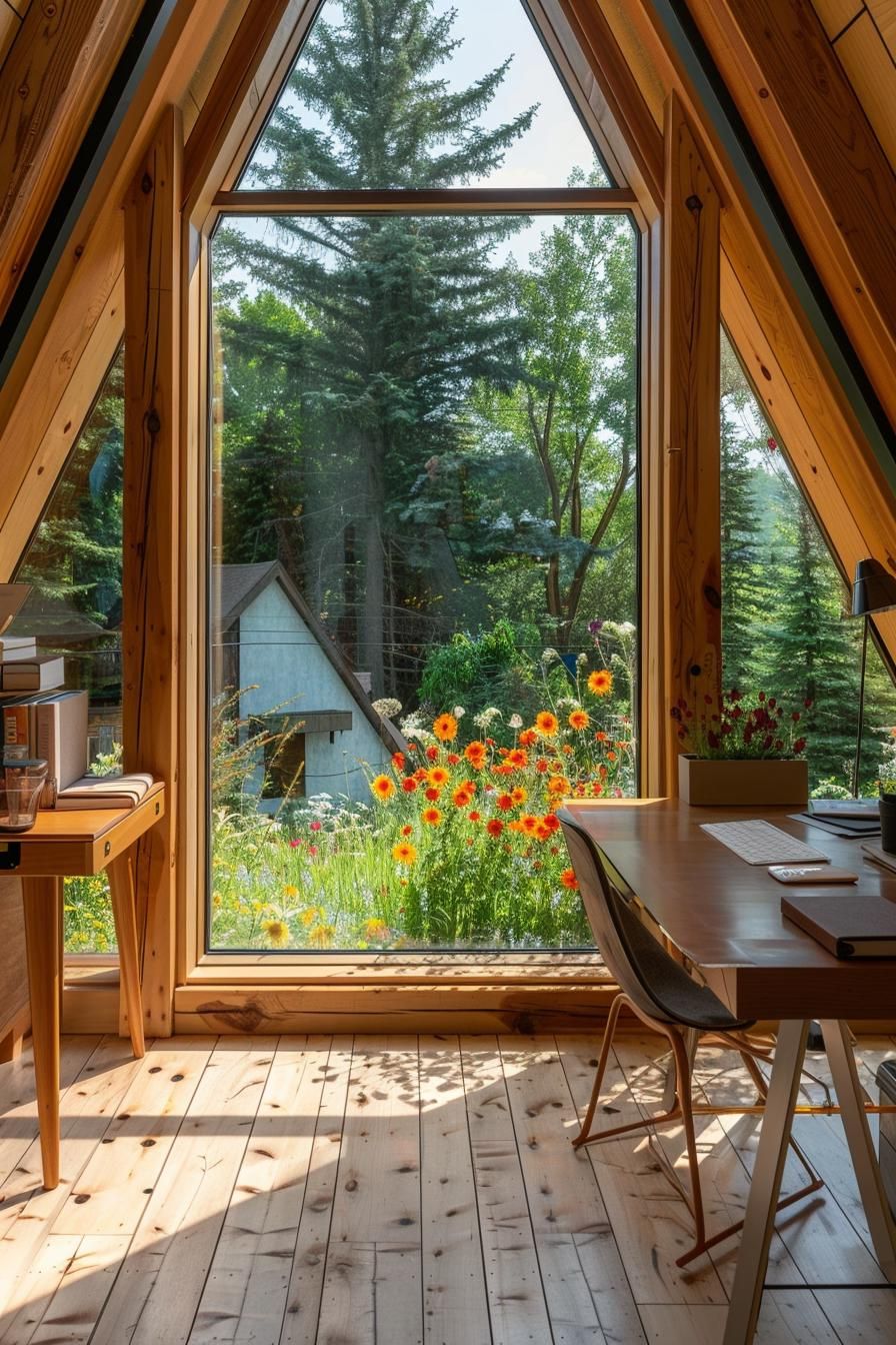 A-frame Built With a Home Office