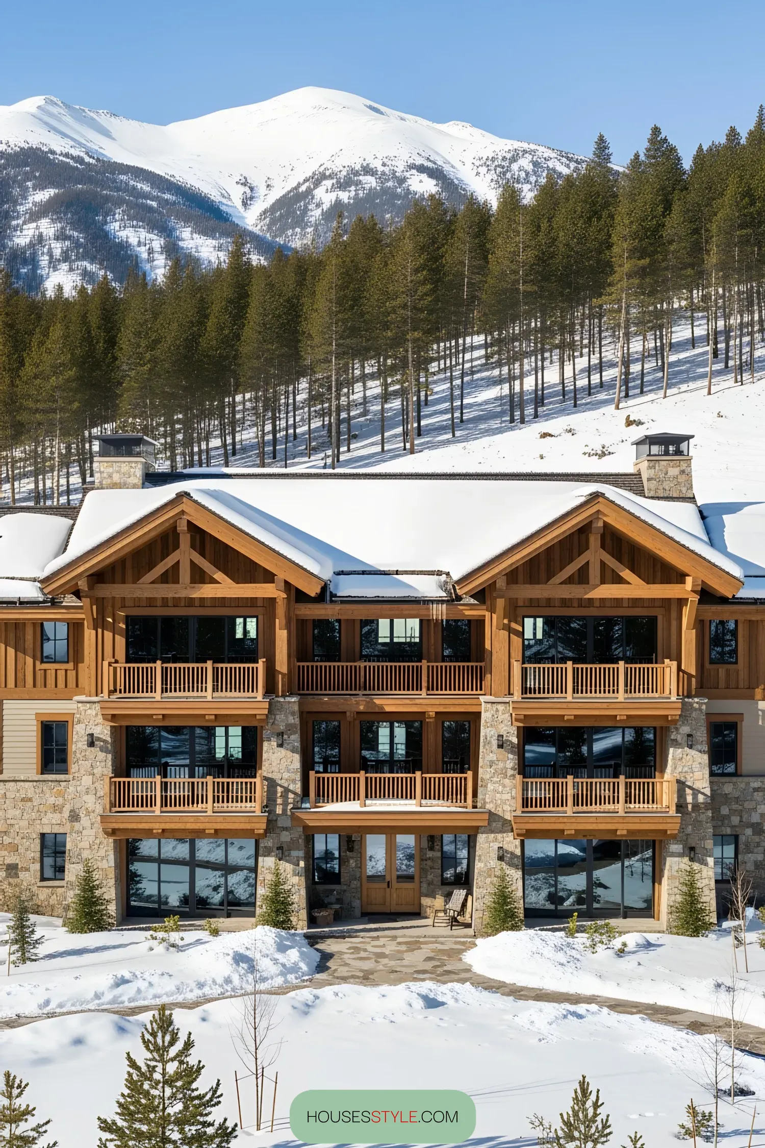 Snowbound Woodland Retreat in the Mountains