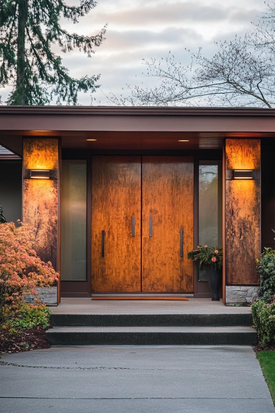 Custom Wood Front Door With Sidelights - photo 3