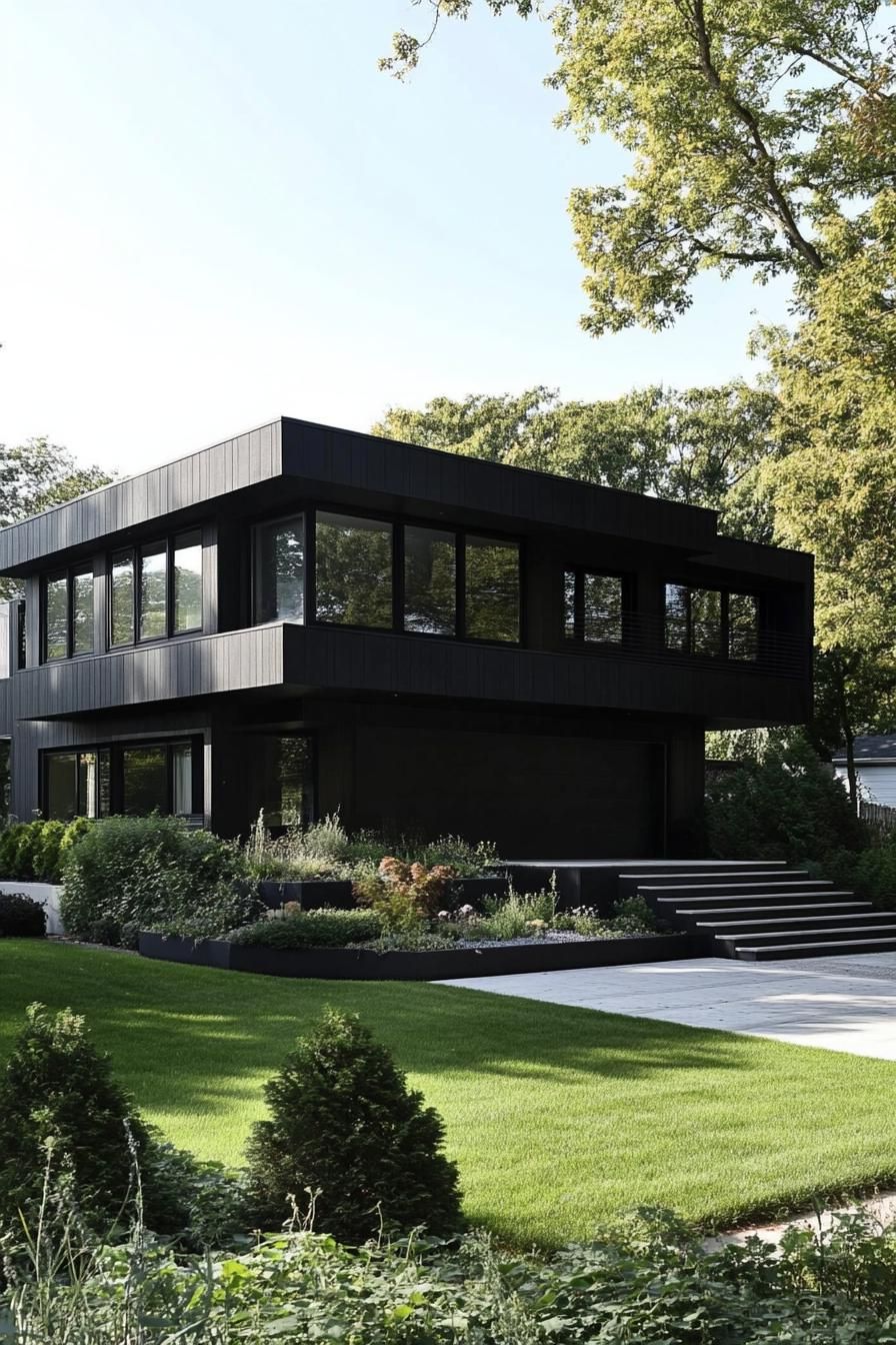 Black Concrete With Geometric Designs - photo 3