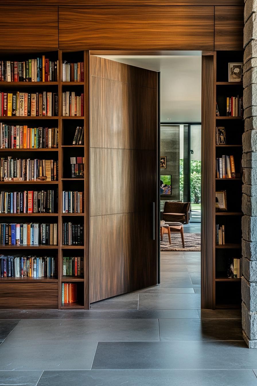Secret Bookcase Door Leading to a Library - photo 3