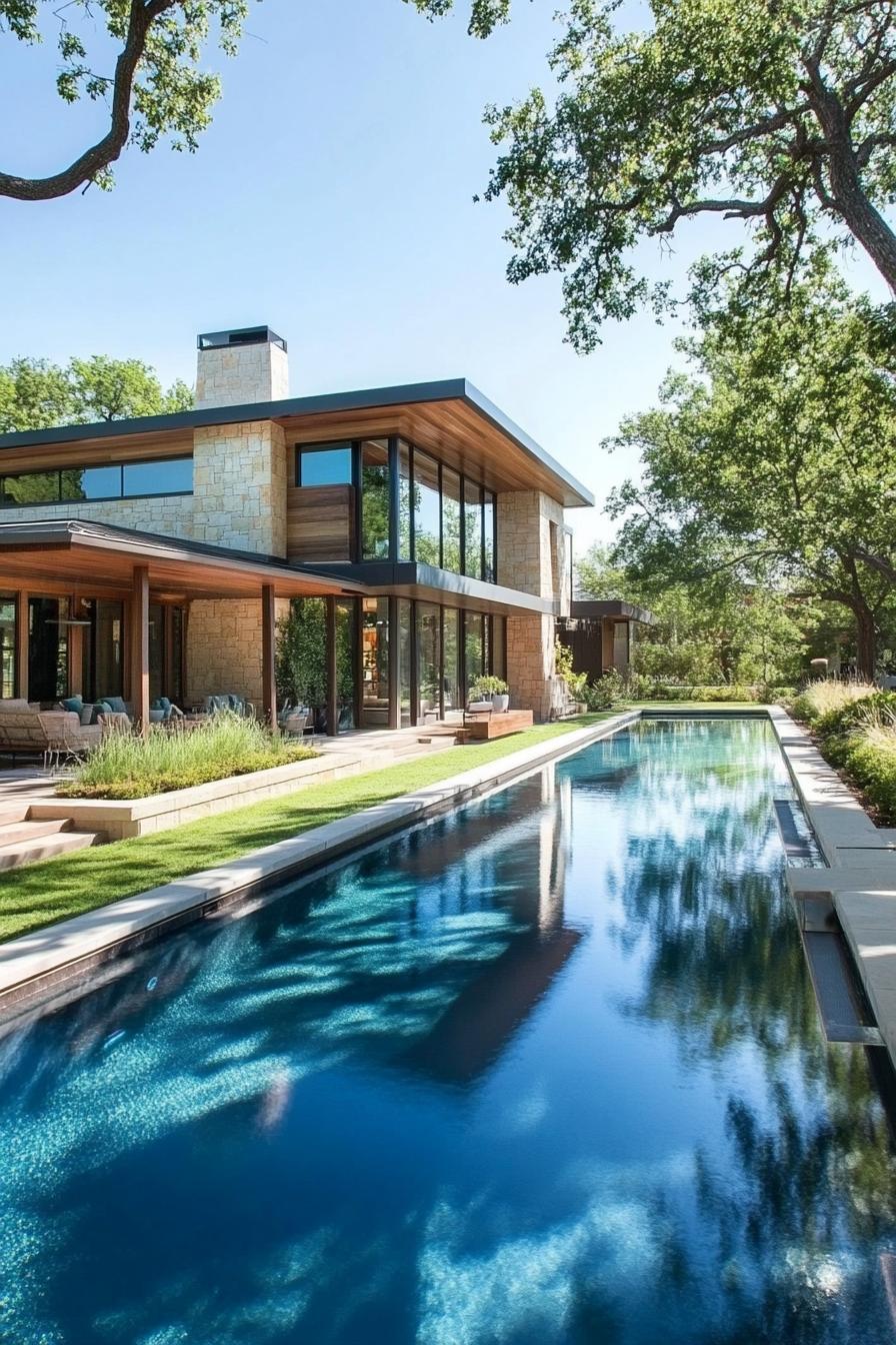 Lap Pool Along the House Façade - photo 2