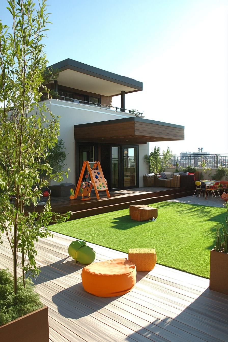 Kids' Rooftop Play Area With Safety Flooring - photo 2