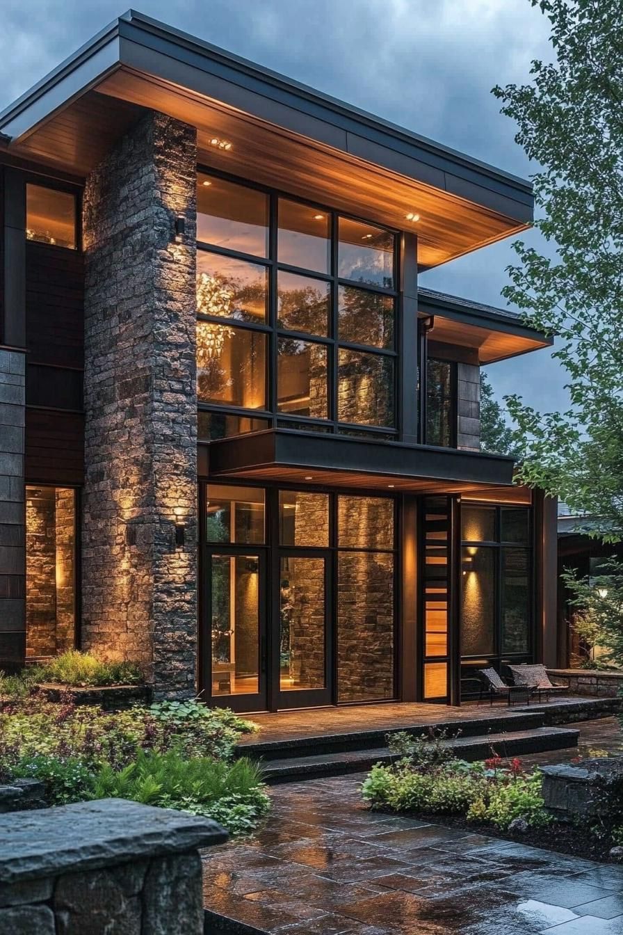 Mixed Metal and Textured Stone Facades - photo 2