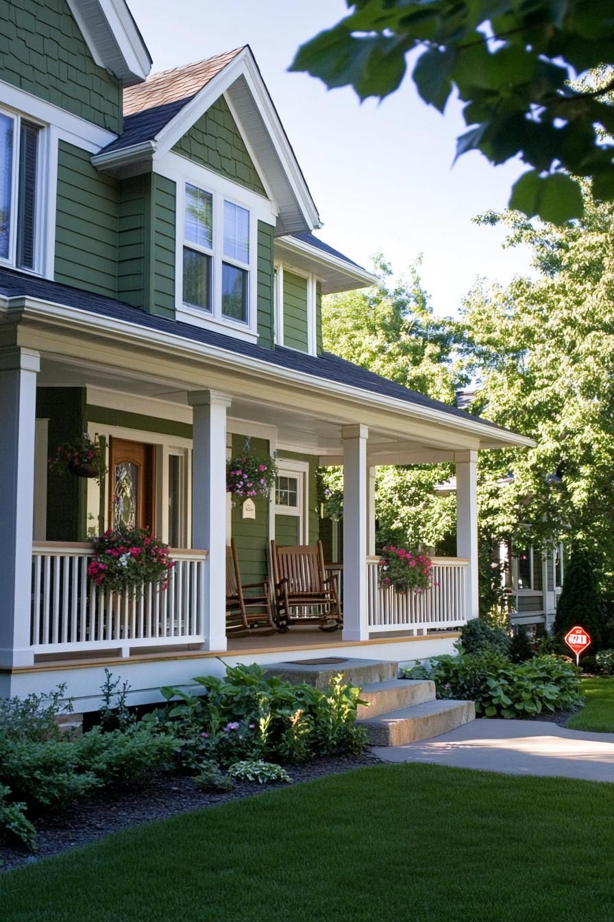 Green Suburban House Oasis
