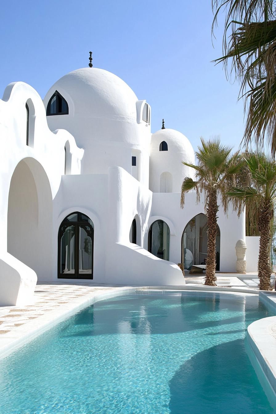 Tunisian Beach House With Domed Roofs