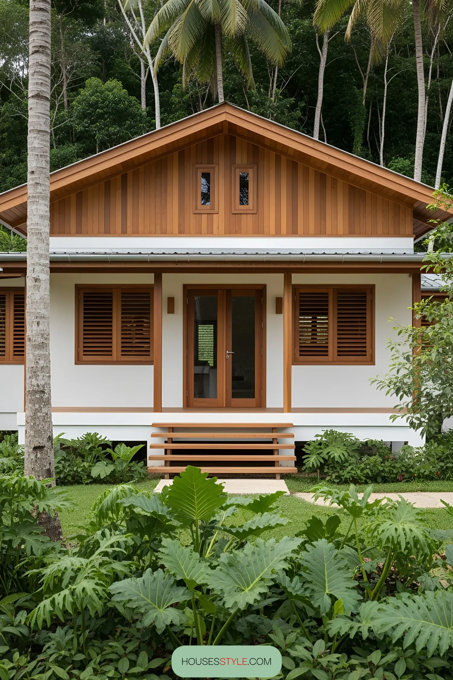 A Colonial Home Wrapped in Greenery