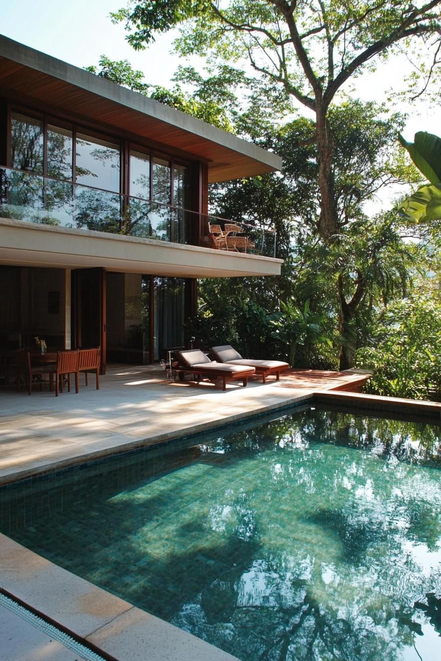 Minimalist Pool With Geometric Landscaping Design - photo 3