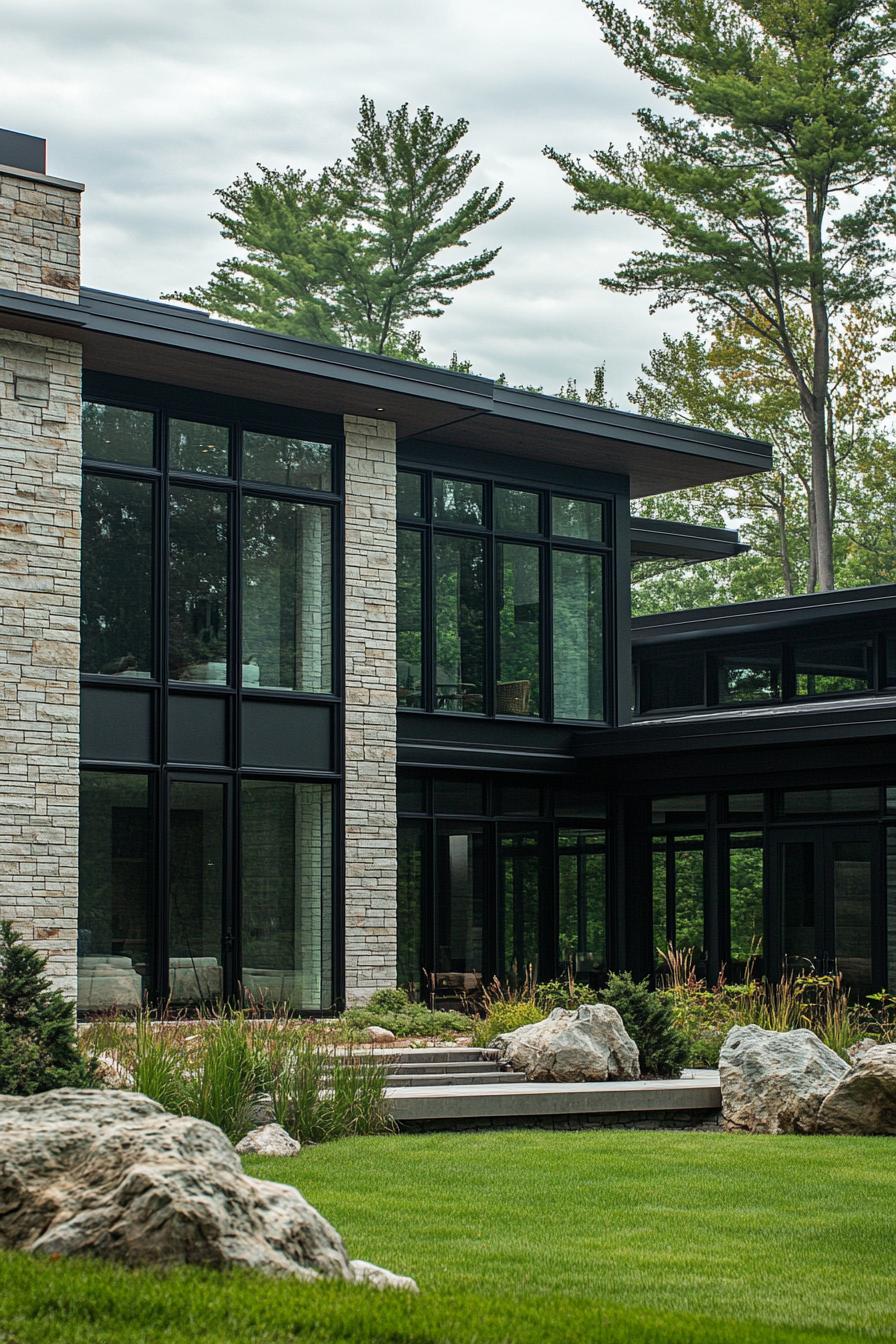 30) Marvelous Modern Mansion in Nature