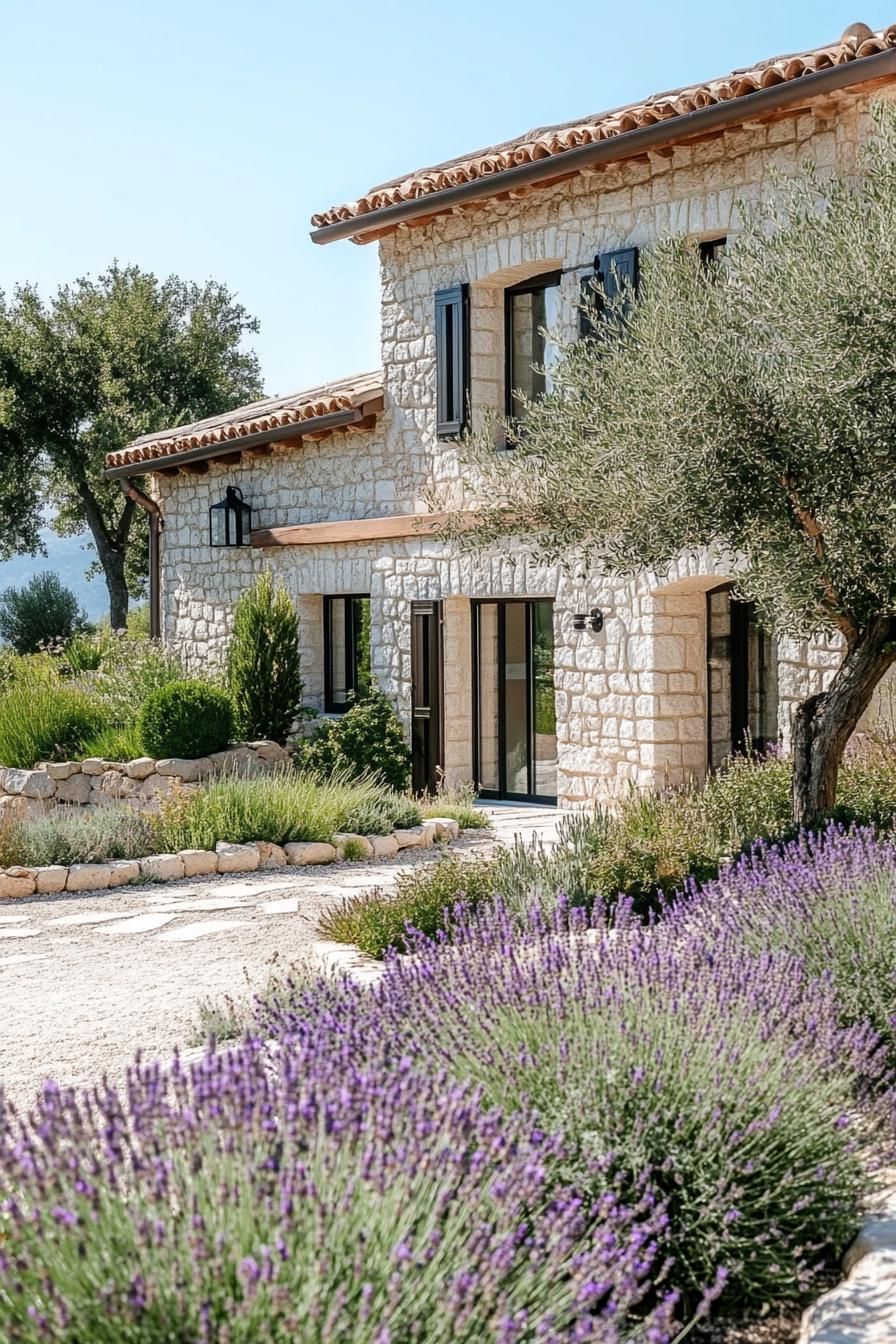 Olive Trees and Fragrant Lavender