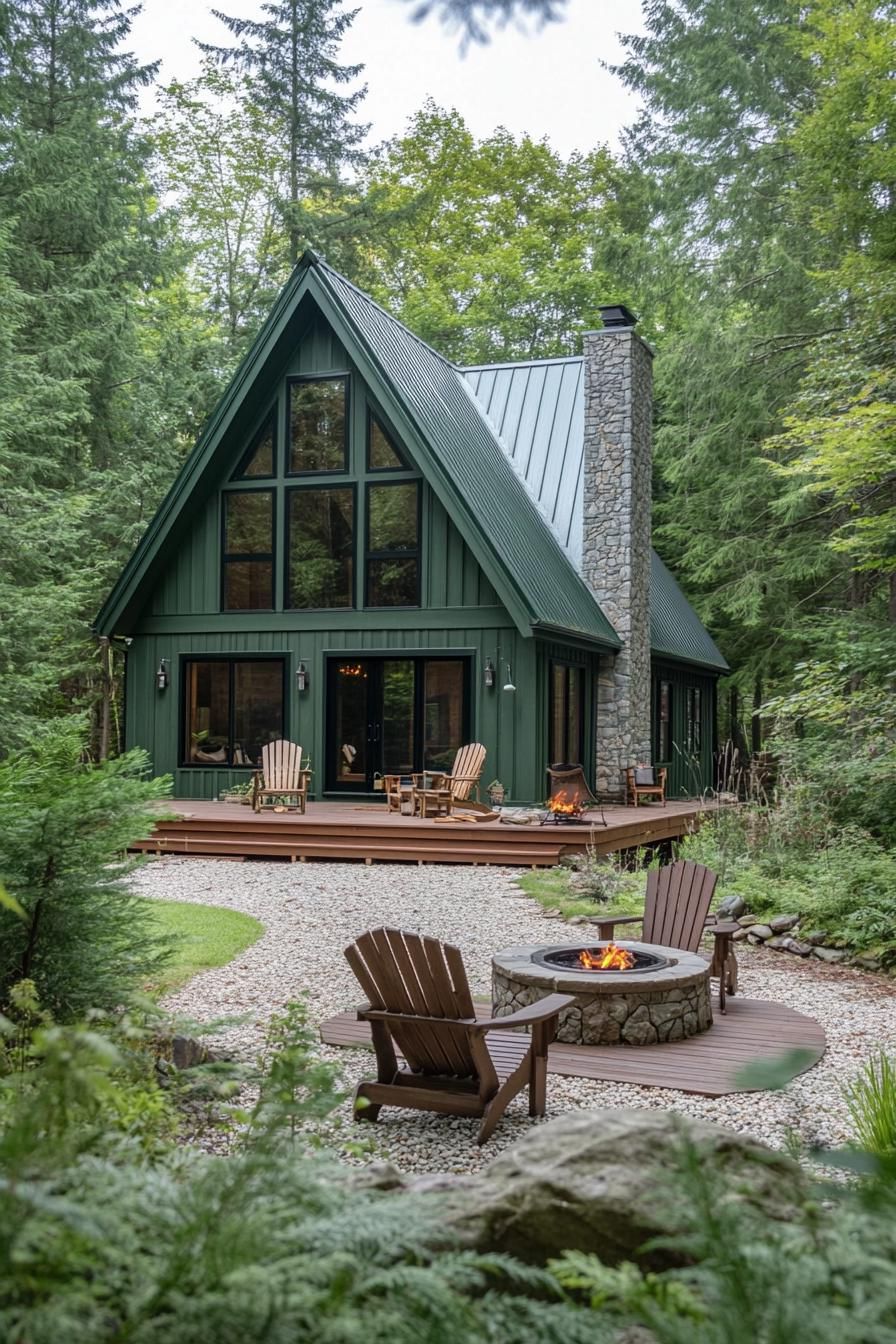 Large Cabin with Green Siding - photo 2
