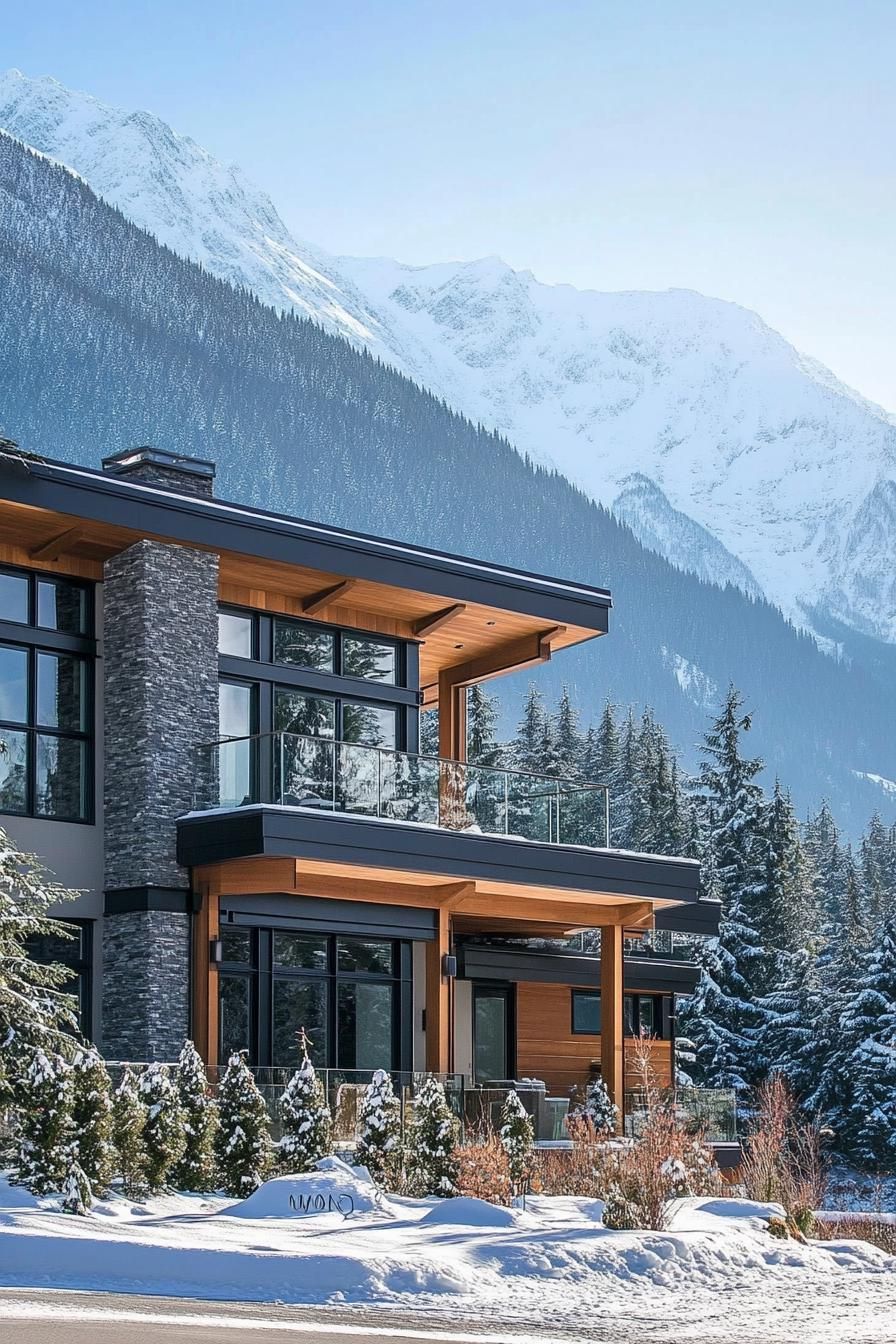Alpine Timber Style With Stucco and Glass - photo 2