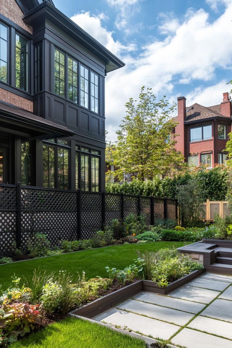 Modern Fences With Victorian Lattice