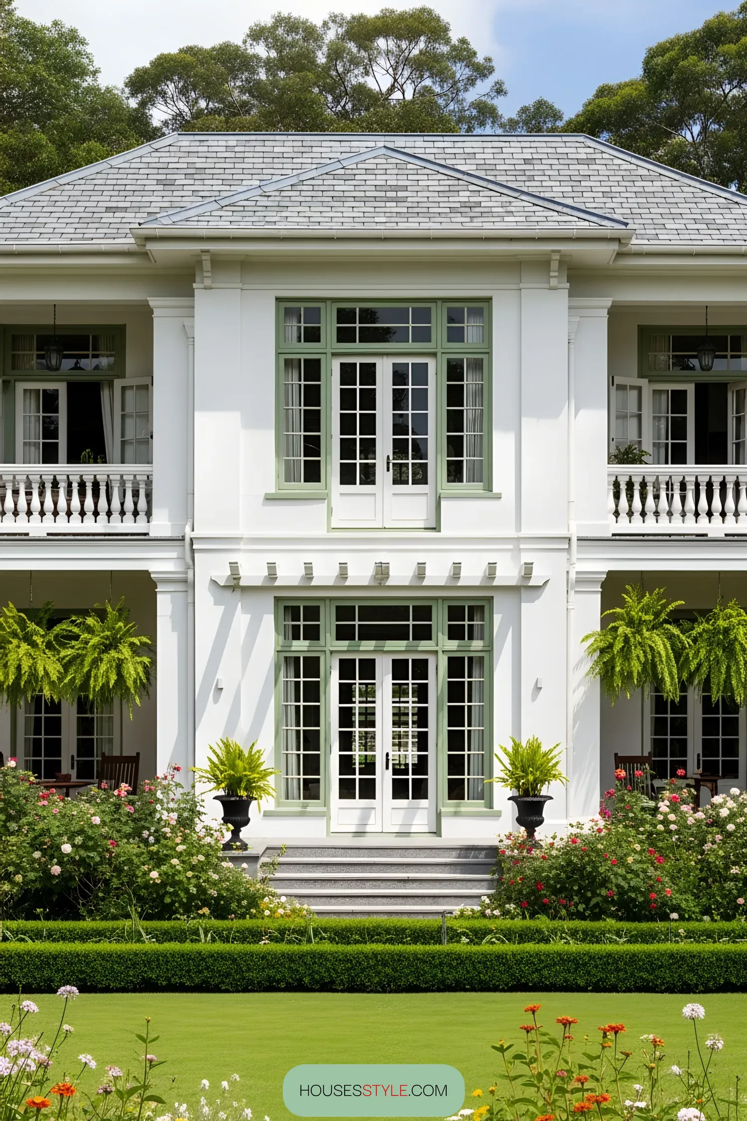 A Garden-Wrapped Colonial Home