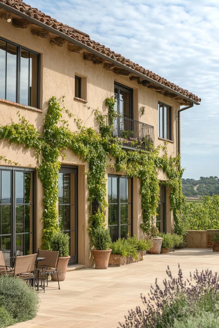 Earth-Toned Exterior Wrapped in Ivy - photo 2