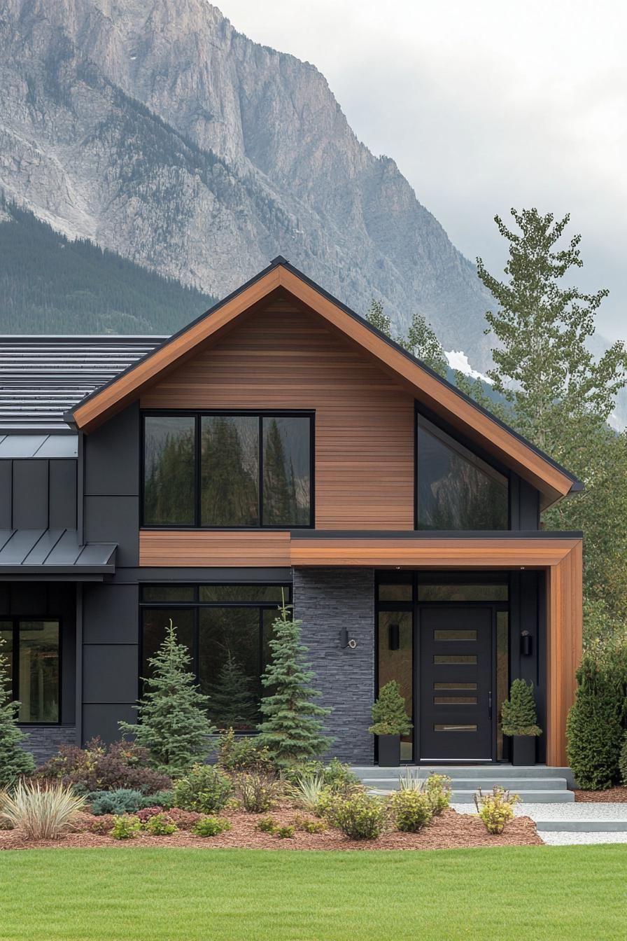A Modern Mountain Home Framed by Peaks