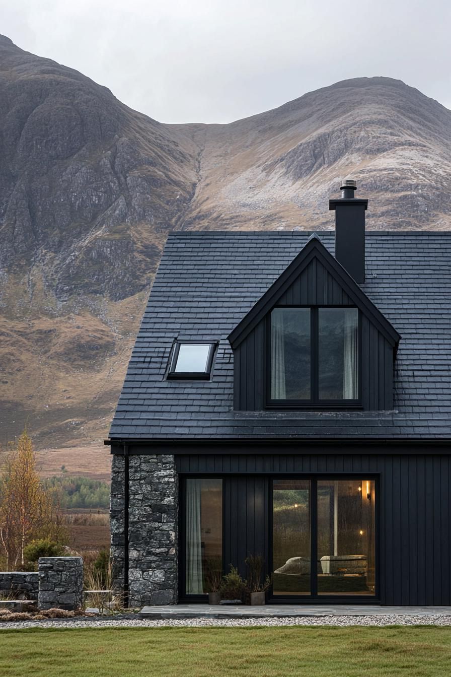Blackened Zinc Panels With Oak Balconies - photo 3
