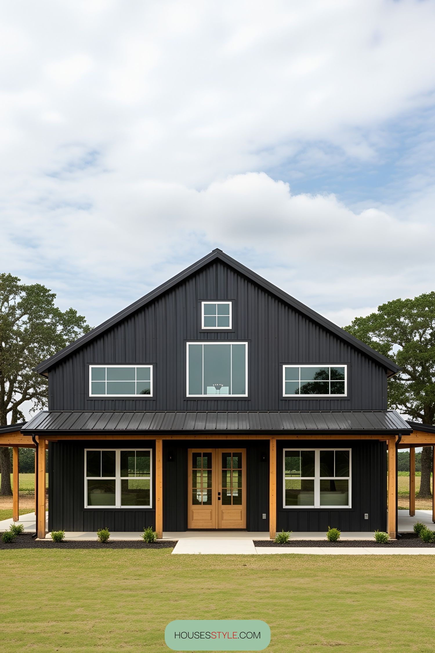 Sleek Black Barn House Look