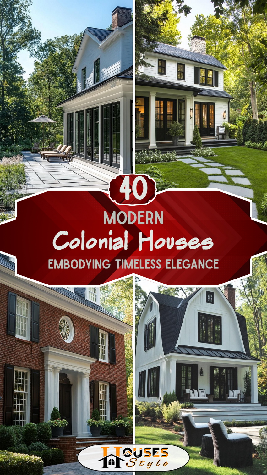 40 Modern Colonial Houses Embodying Timeless Elegance
