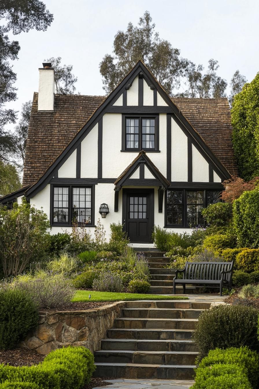 Cedar Shake Roofing With a Sleek Front Door