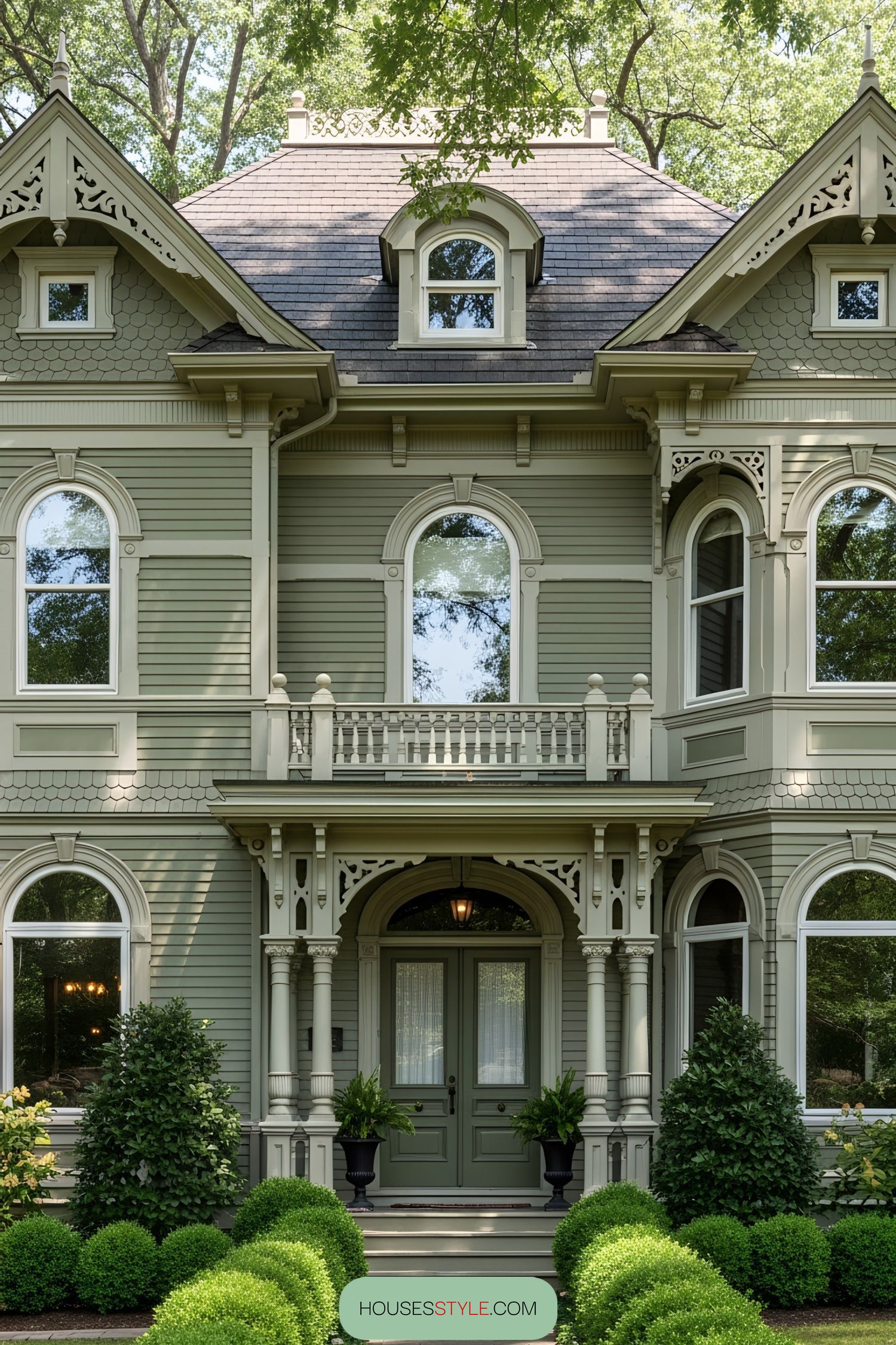 Whimsical Emerald Echoes of Victorian Design