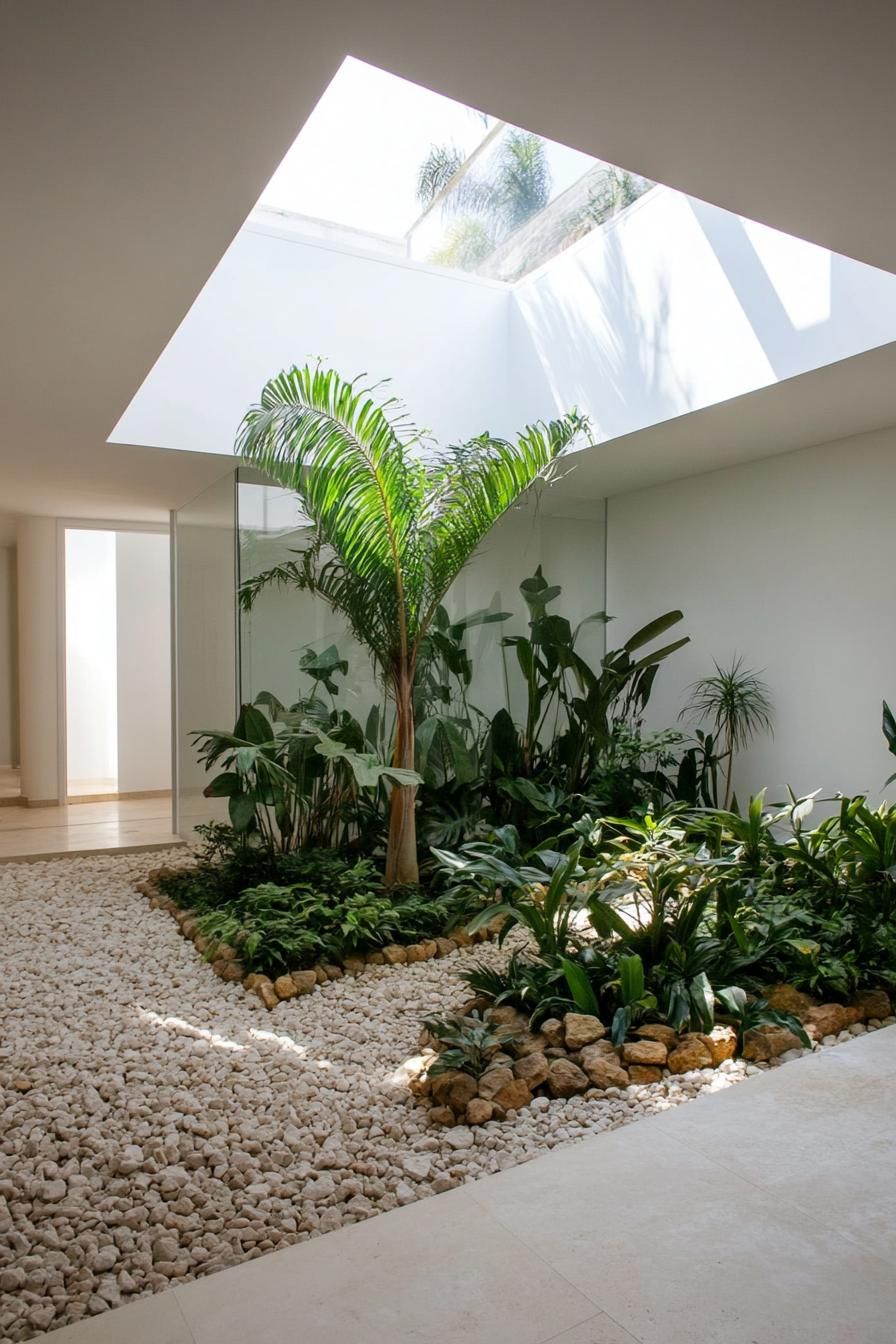 Tropical-Style Indoor Courtyard