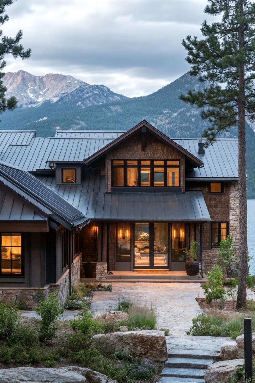Rustic Shingles Paired With A Metal Roof