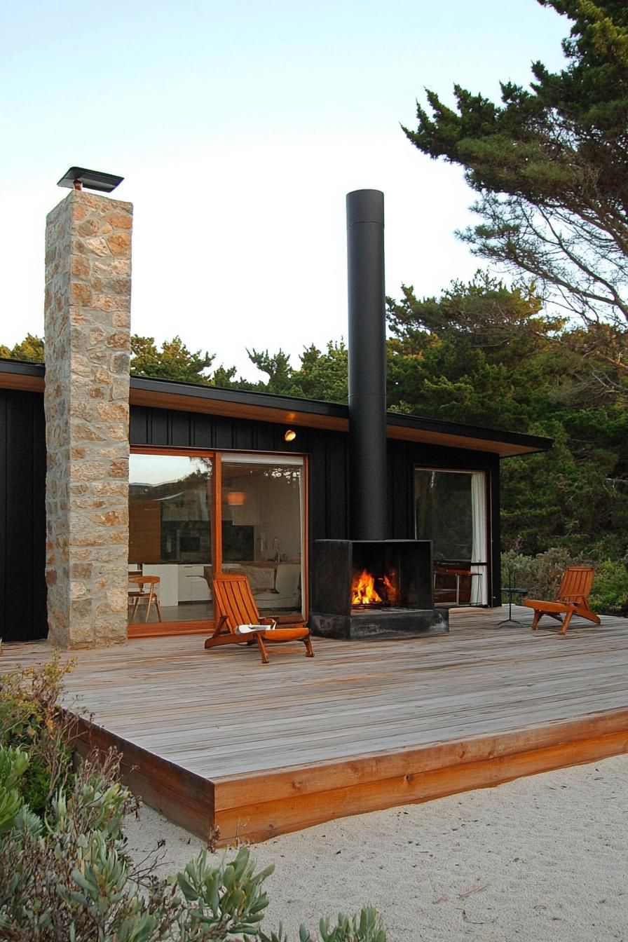 A Coastal Retreat With Flint Stone Accents