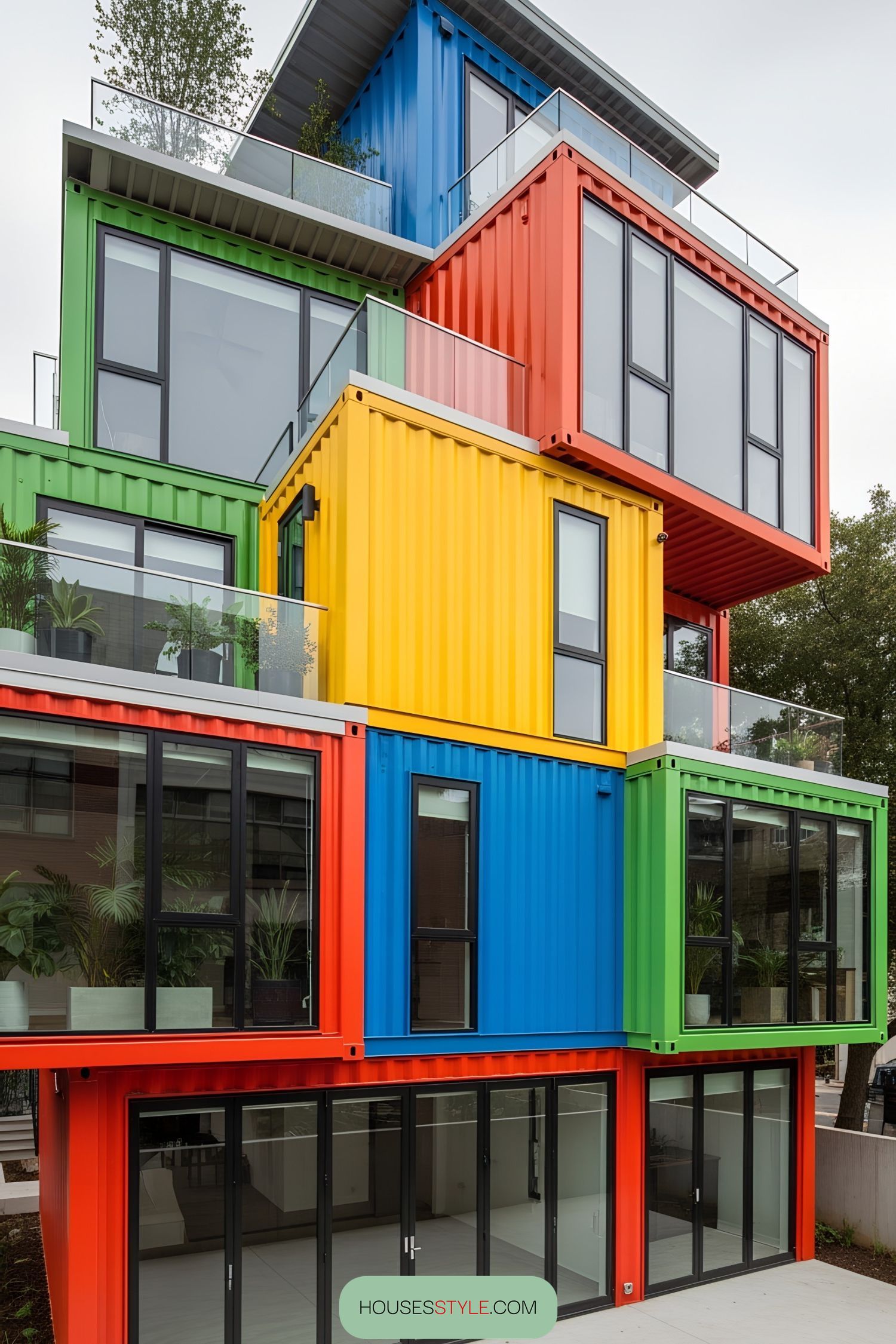 Bright Multi-Colored Container Office Cubes