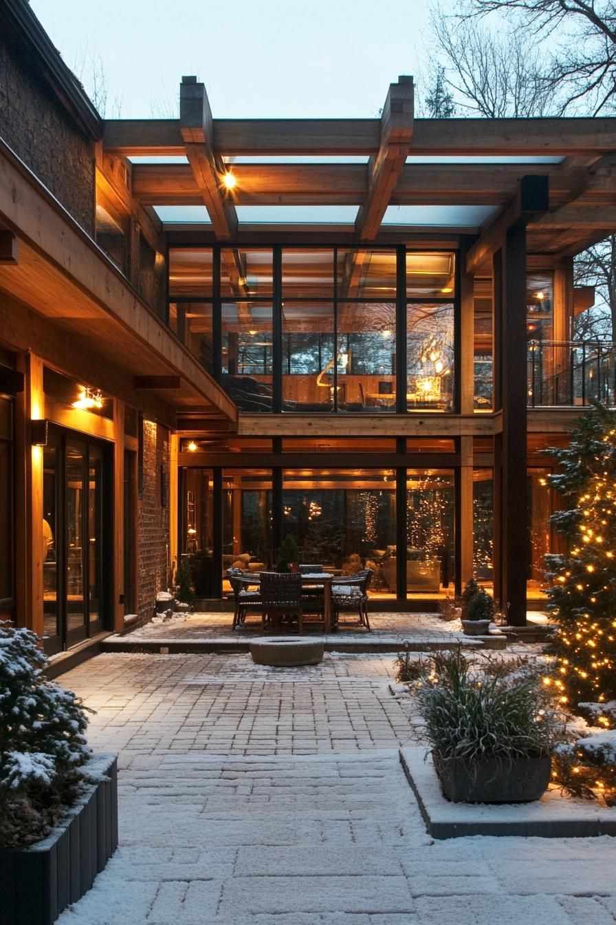 Timber Chateau Courtyard Design - photo 2