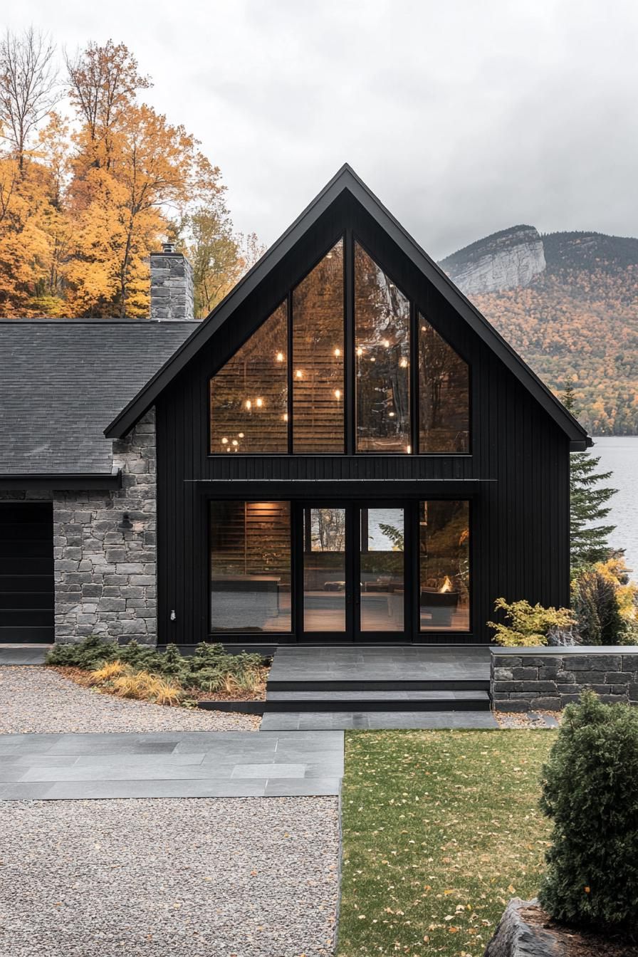Blackened Cedar Siding With Steel and Glass - photo 4