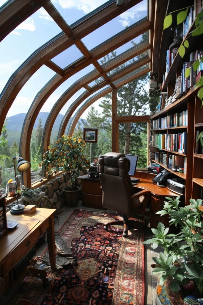 Greenhouse-style Office With Glass Roof - photo 3