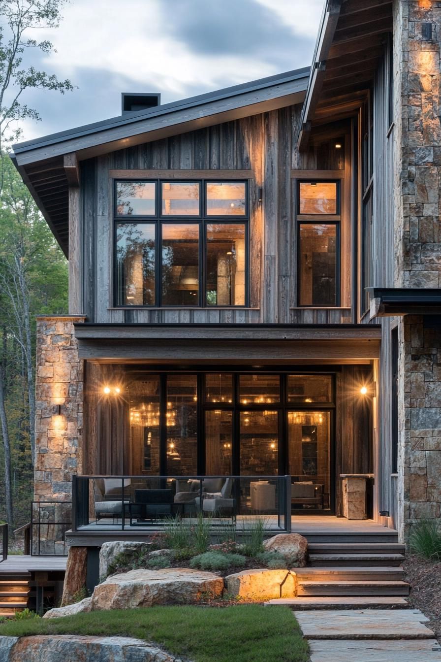 Weathered Wood Exteriors With Stone Details - photo 3