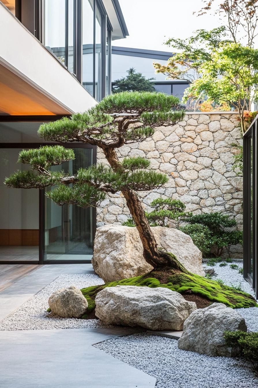 Zen Courtyards With Rock Gardens and Bonsai - photo 3