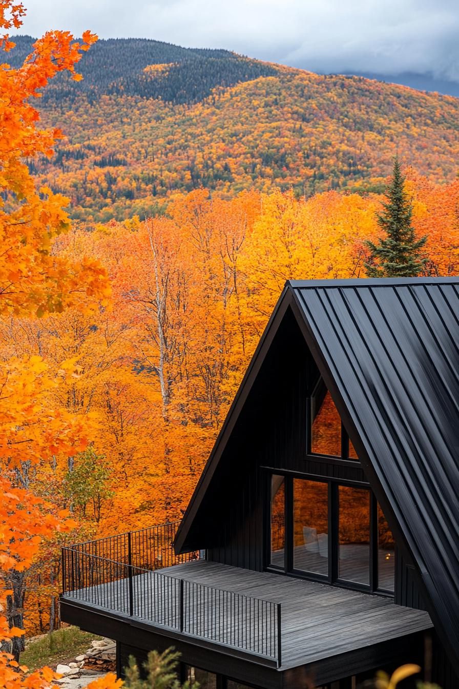 A-frame Cabin With Black Metal Roof - photo 2