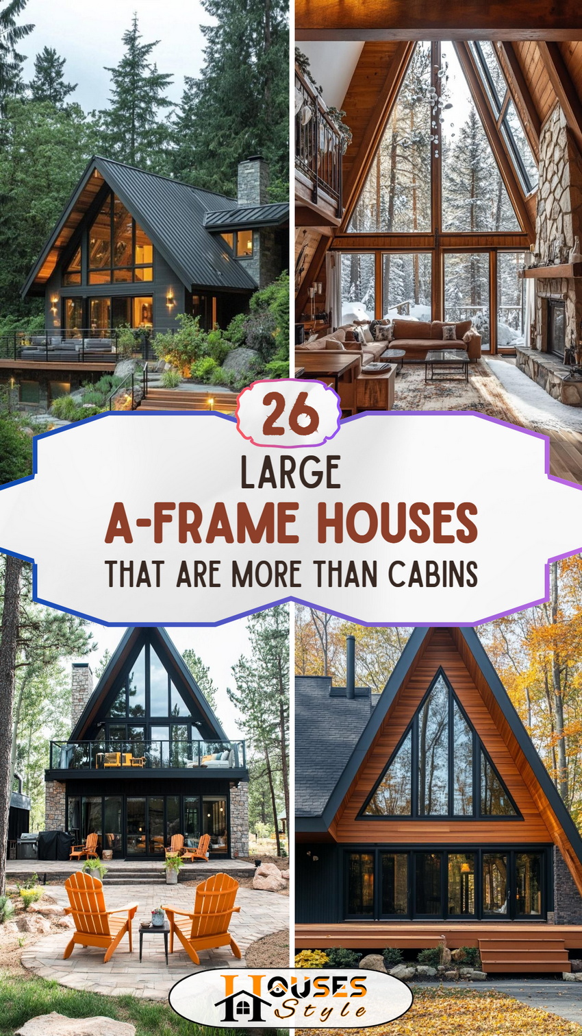 26 Large A-Frame Houses That Are More Than Cabins